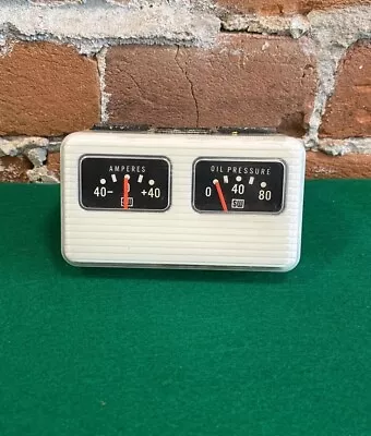 Vintage Stewart Warner Under Dash Mount Accessory Panel Gauges Amp Oil Pressure • $34