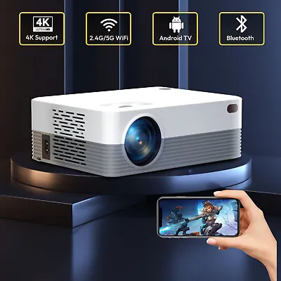 4K Mini Projector 7000 Lumen LED 1080P WiFi Bluetooth UHD Portable Home Theater • $73.99