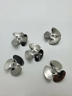 Lot Of Five 30mm 3 Blade Metal RC Boat Propellers With 4mm Hole • $14.95