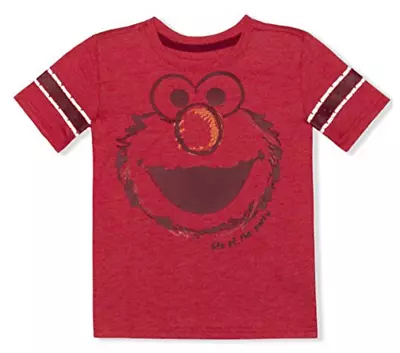 Sesame Street Baby Boys Elmo Short Sleeve Red T-Shirt Life Of The Party • $8.88