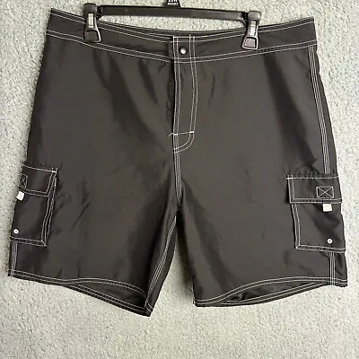 Beach Rays Vintage Surf Board Shorts Mens 12 Black Drawstring Closure • $14.99