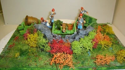 £14.99 • Buy American Civil War 1.32 Scale Large Diorama Painted Cannon And Crew Limber +