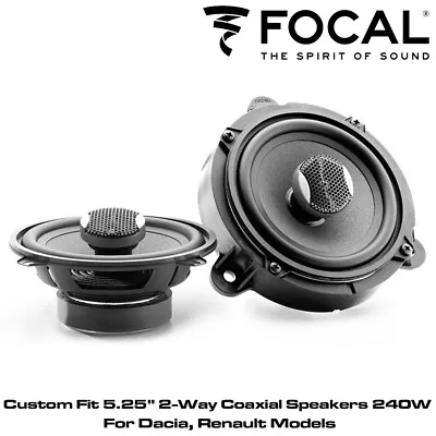 Focal IC REN130 - Custom Fit 5.25  2-Way Coaxial Speakers 240W For Dacia Renault • $184.91