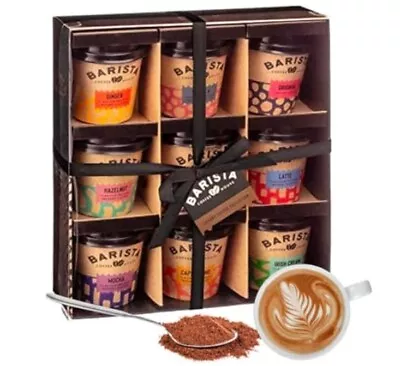 Mini Coffee Collection Takeout Cups Flavoured Instant Coffee Mix Set Gift 9pk • £12.99