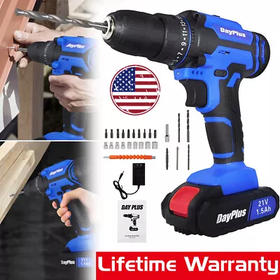 21V Cordless Drill 3/8” Electric Screwdriver Wireless Power Driver W/1PC Battery • $40.07