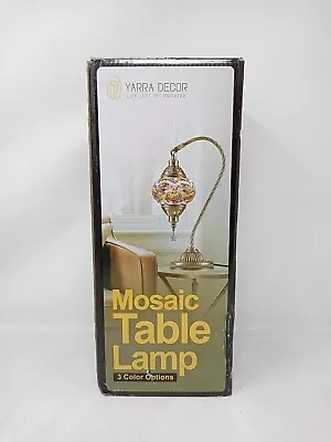 Yarra-Decor Mosaic Table Lamp Turkish Moroccan With Bronze Base • $39.95