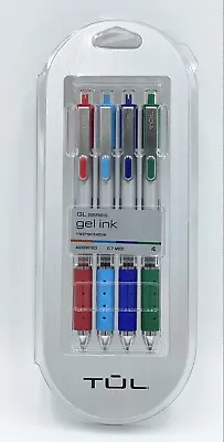 $7.49 • Buy TUL Gel Pens, Medium Point, 0.7mm, Assorted Inks, Silver Barrel, 4 Pens