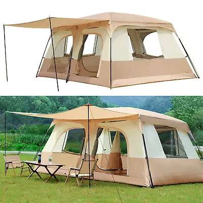 Portable Large 8-12 Man Camping Tent Family Outdoor Hiking Travel Room G K2S9 • £186.51