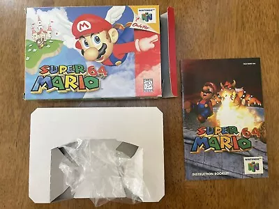 Super Mario 64 (Nintendo 64 N64) Box And Manual Only - EXCELLENT Condition! • $50