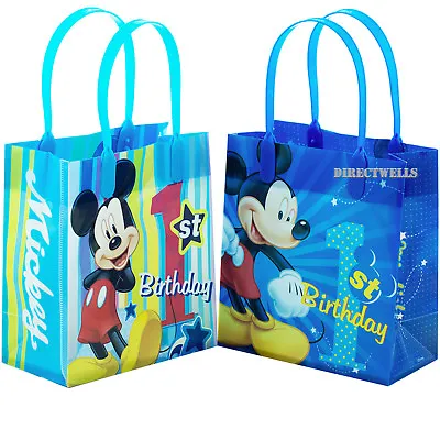 Disney Mickey Mouse 1st Birthday Reusable Small Party Favor Goodie 6 Bags  • $12.99