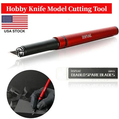 DSPIAE Aluminum Alloy Hobby Knife Tool W/Diablo Blades For Gundam/Military Model • $8.98