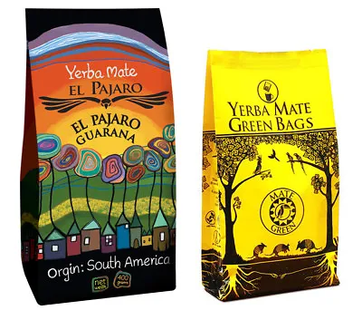  Yerba Mate PAJARO GUARANA 400 G Energy Boost Tea + Mate Green BAGS 7 X10 G  • £7.70