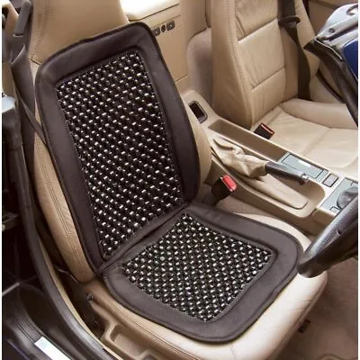 Universal Beaded Car Seat Cover Cushion Black Back Support - Streetwize SWBSC1 • £23.85