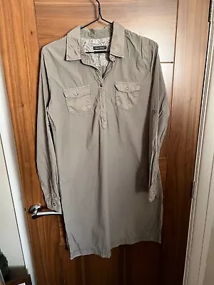 MARC O'POLO DESIGNER Khaki Green/Army/Military Shirt Dress Size 8 /Chest 36 Inch • £5