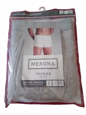 2008  Merona 2 Pair Gray Tag Free Boxer Trunks Cotton XL 40-42  • $16.99