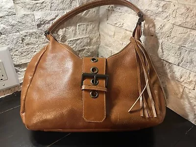 VIA SPIGA Woman's Camel Colored Handbag Leather Purse With Buckle • $18