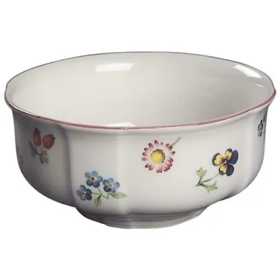 Villeroy & Boch Petite Fleur Soup Cereal Bowl 752555 EUC Floral White 4 5/8  • $29.99