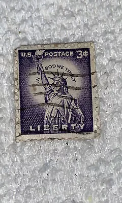 Rare 3 CENT Liberty US POSTAGE Stamp Purple Lady Statue Of Liberty FREE SHIPPING • $8.95