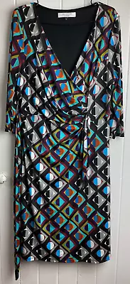 Collection By John Lewis Women's Dress Size 16 Crossover 3/4 Sleeve Tie Waist • $39.99