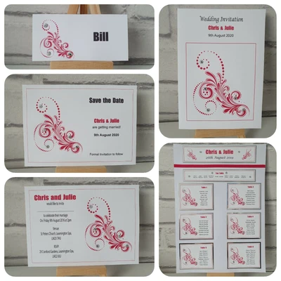 £3.80 • Buy SOPHIE Handmade Personalised Invitations Wedding Birthday Retro Party 10 Invites