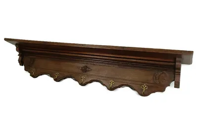 Gorgeous Antique Coat Rack Hat Rack Hand Carved Wood XL French Oak 19th Century • £612.83