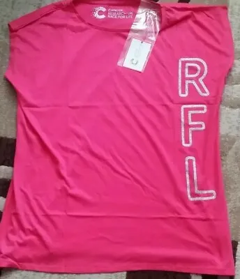 Race For Life T-Shirt In Pink Size 18. Sleeveless. See Photos. • £9.99