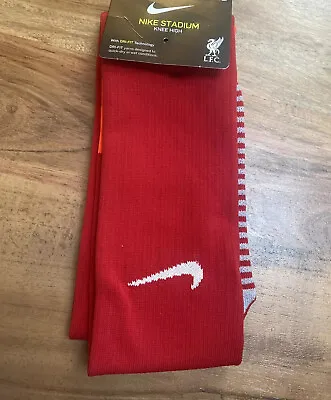 £10 • Buy Nike Stadium Knee High Liverpool Fc Socks Size 11-14.5 Adults One Pair Red