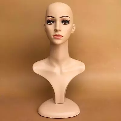 Female Mannequin Head With Shoulder Women Manikin For Hats Necklaces Jewelry • $31.70