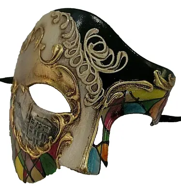  Mar5 Phantom Of The Opera Mask Handmade In Venice - Papier Mache Multicoloured • £29.50