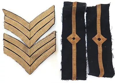 Vintage Sergeant Dress Stripes + Unknown Epaulettes. • $25.91