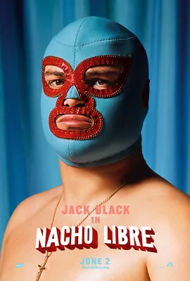 NACHO LIBRE MOVIE POSTER 2 Sided ORIGINAL MASK 27x40 JACK BLACK HECTOR JIMENEZ • $15