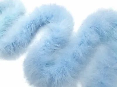 USA Seller 2 Yards - Light Blue Turkey Medium Weight Marabou Feather Boa 25 Gram • $11.33