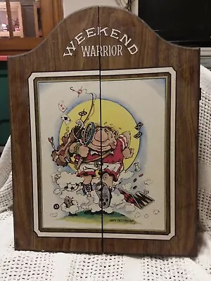 Weekend Warrior Dartboard Cabinet Gary Patterson Cartoon VTG  • $95.50