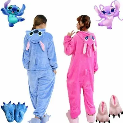 Party Cosplay Women Stitch Angel Lilo Kigurumi Pajamas Animal Onesie9a Costume • £10.66