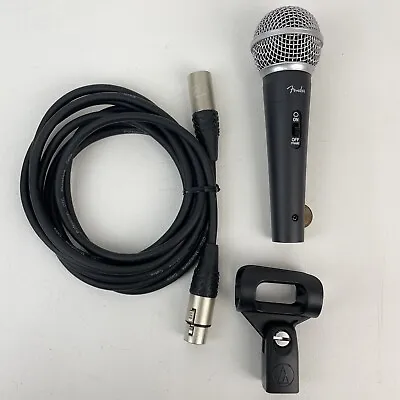 Fender P-52S Dynamic Vocal Microphone W/Peavey XLR Cable & Clip • $19.99