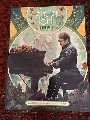 Elton John #109/500 Concert Litho Poster San Antonio 10/29/22 Farewell Tour • $75