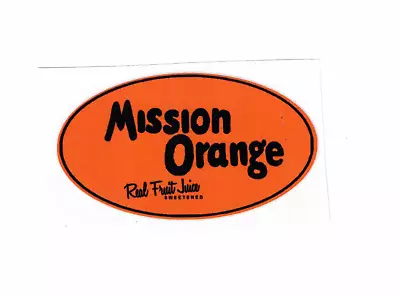 MISSION ORANGE  General Store Soda Fountain Syrup Dispenser Replacement LABEL • $5