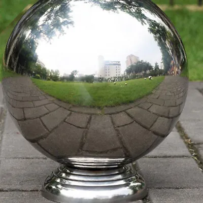  Stainless Steel Garden Ball Base Sphere Outdoor Metal Decor • £5.68