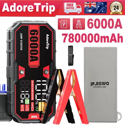 Portable 6000Amp 12V Car Jump Starter 78000mAh Power Bank Pack Battery Booster • $143.99