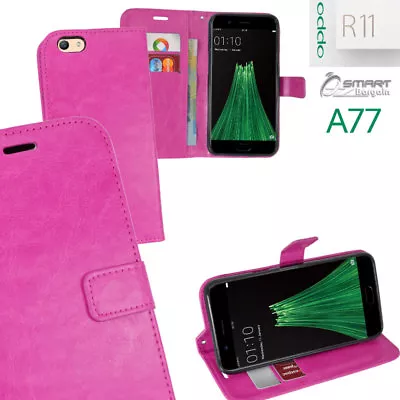 Pink Wallet Flip Card Slot Stand Case Cover For Oppo R11 A77 • $6.99