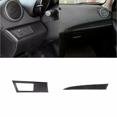 2pcs Carbon Fiber Car Interior Front Dashboard Cover For Mazda 3 2010-2013 • $25.47