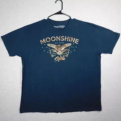 Brad Paisley Shirt Mens 2XL XXL Moonshine Spirit Navy Blue Country Music Alcohol • $11.88