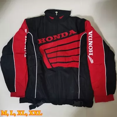 Jackets Clothing Honda Motorcycle Racing Team Logo Embroidery Red Black Wing • $98.99