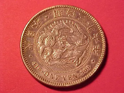 $24.99 • Buy Japan 1 Yen Silver Crown 1903 Au Details (cleaned)