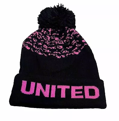 United Football Pink Jacquard Knitted Bobble Hat Christmas Gift  Free Uk Post • £11.99