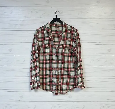 Old Navy Plaid Shirt Mens Size Large Button Up Long Sleeve Red Flannel • $7.92