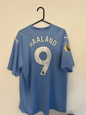 Erling Haaland 2024 Signed Premier League Manchester City Jersey Shirt With Coa • £150