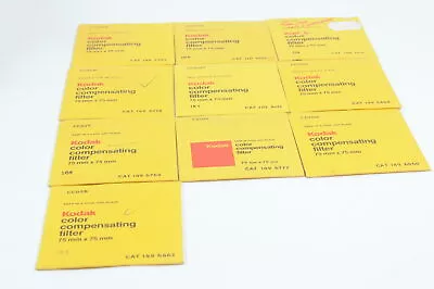 $10.99 • Buy Lot Of Vintage Kodak Assorted 75mm Wratten Gelatin Filters #G046