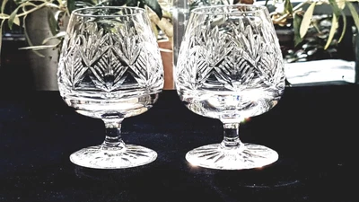 £14.50 • Buy Pair Of Vintage Heavy Edinburgh Crystal Cameron Brandy Cognac  Snifter Glasses