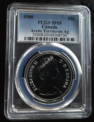 1980 $$1  Pcgs Sp69 Silver Canada Dollar Coin Super Rare (ultra Low Pop 42/1) • $20.50